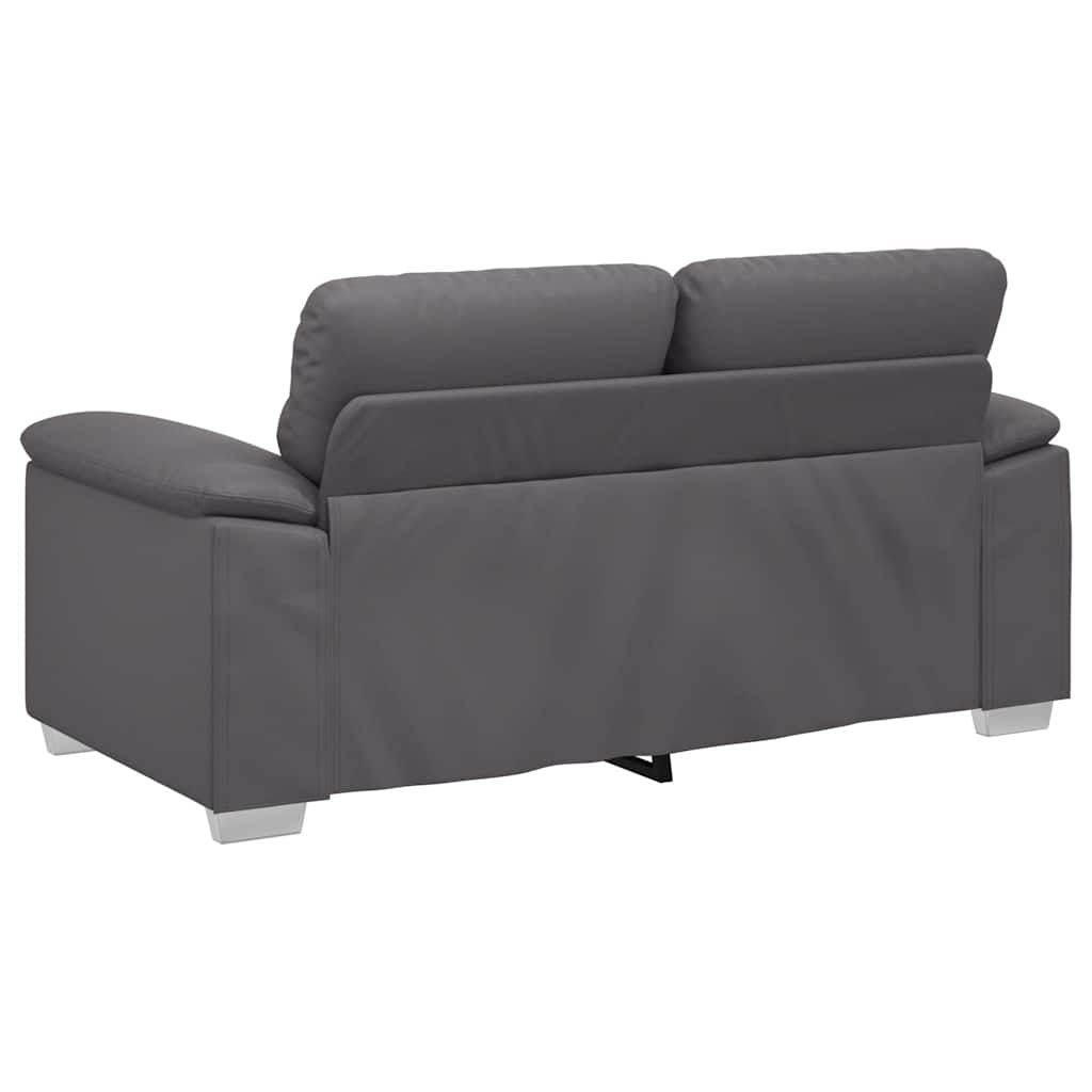 vidaXL Διθέσιος Καναπές Γκρι 160x81x84 εκ. από Συνθετικό Δέρμα