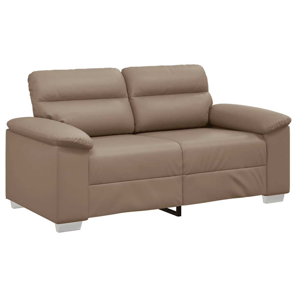 vidaXL Διθέσιος Καναπές Cappuccino 160x81x84 εκ. από Συνθετικό Δέρμα