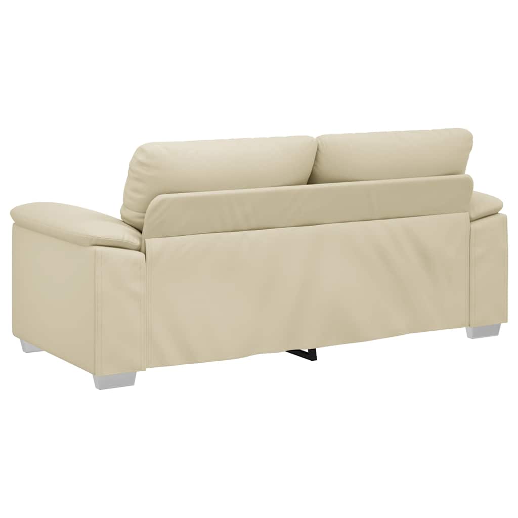 vidaXL Διθέσιος Καναπές Κρεμ 180x81x84 εκ. από Συνθετικό Δέρμα