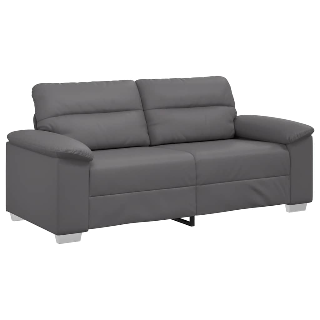 vidaXL Διθέσιος Καναπές Γκρι 180x81x84 εκ. από Συνθετικό Δέρμα