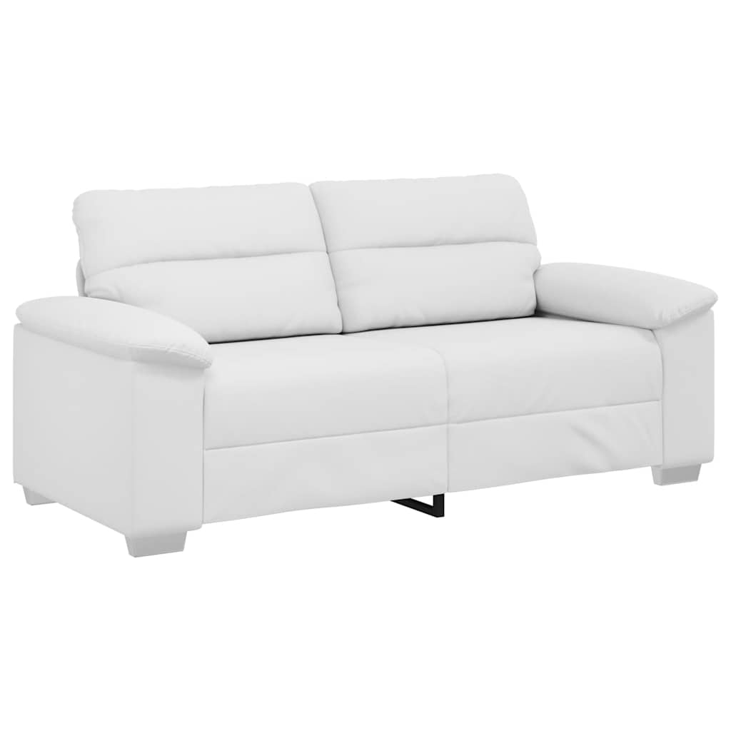 vidaXL Διθέσιος Καναπές Λευκός 180x81x84 εκ. από Συνθετικό Δέρμα