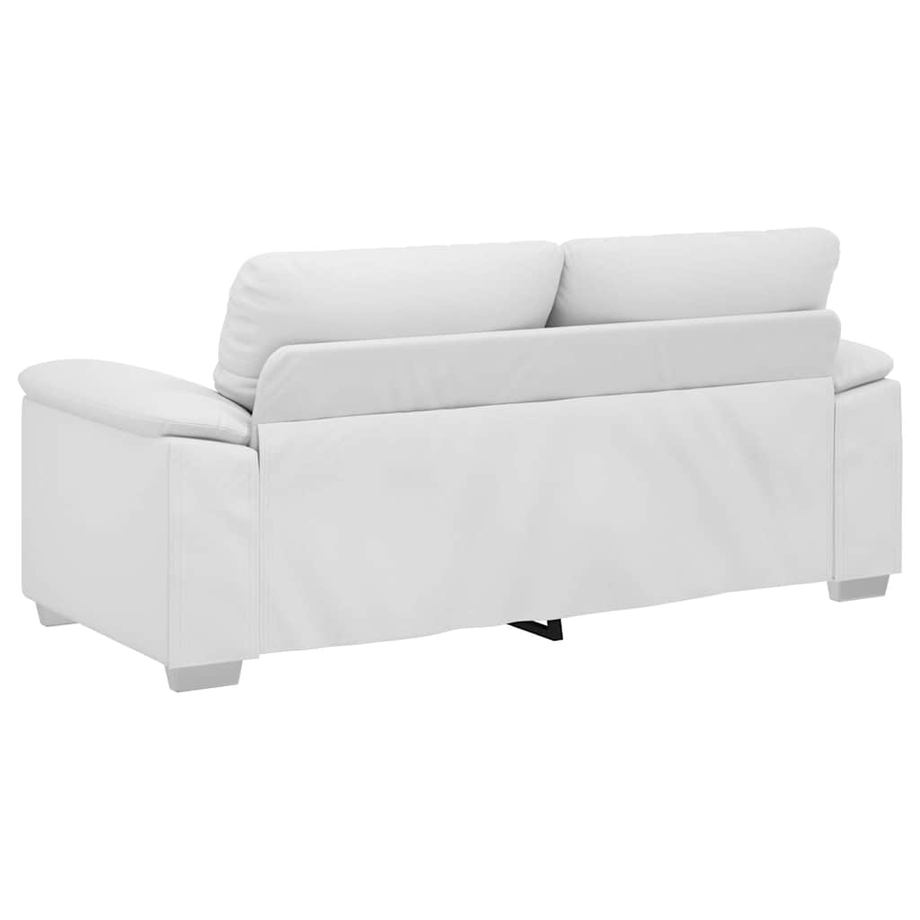vidaXL Διθέσιος Καναπές Λευκός 180x81x84 εκ. από Συνθετικό Δέρμα