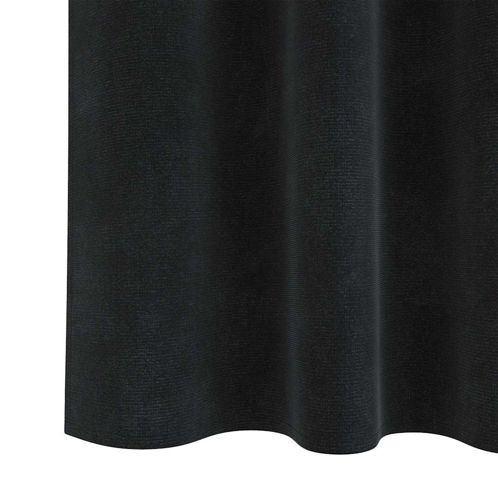 vidaXL Κουρτίνες συσκότισης 2 τμχ. Μαύρο 140 x 175 cm Βελούδο