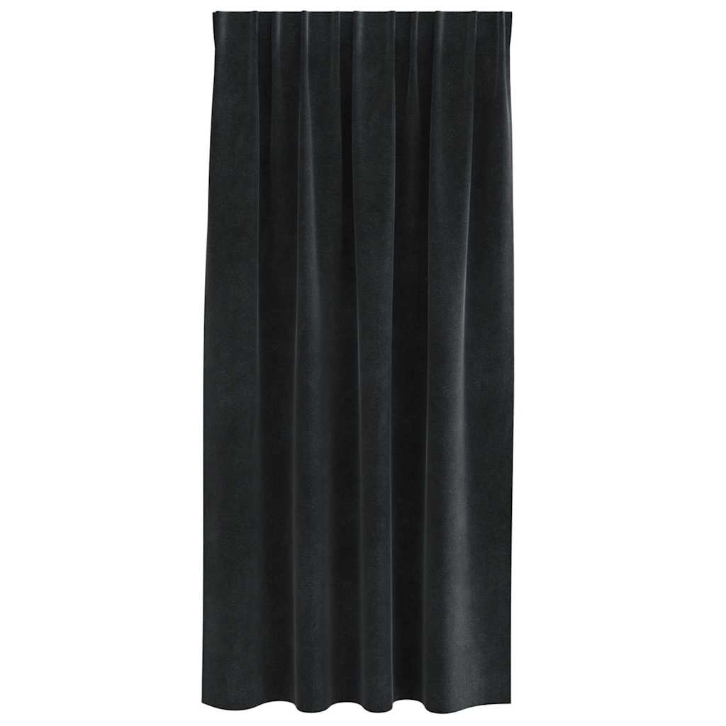 vidaXL Κουρτίνες συσκότισης 2 τμχ. Μαύρο 140 x 175 cm Βελούδο