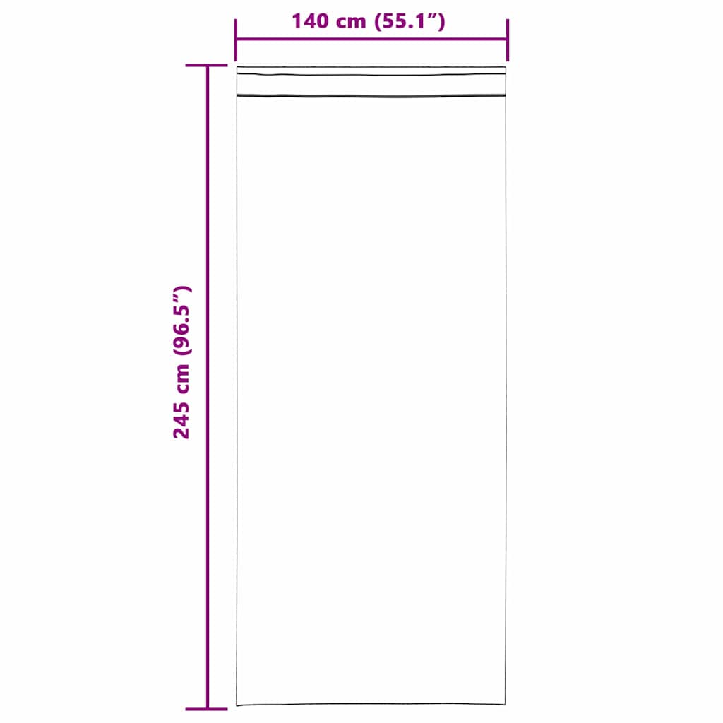 vidaXL Κουρτίνες συσκότισης 2 τμχ. Μαύρο 140 x 245 cm Βελούδο