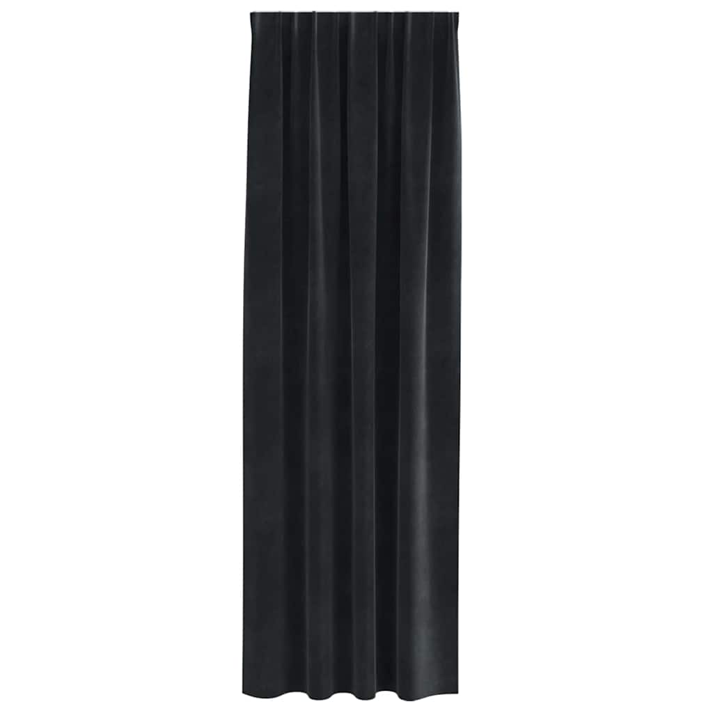vidaXL Κουρτίνες συσκότισης 2 τμχ. Μαύρο 140 x 260 cm Βελούδο