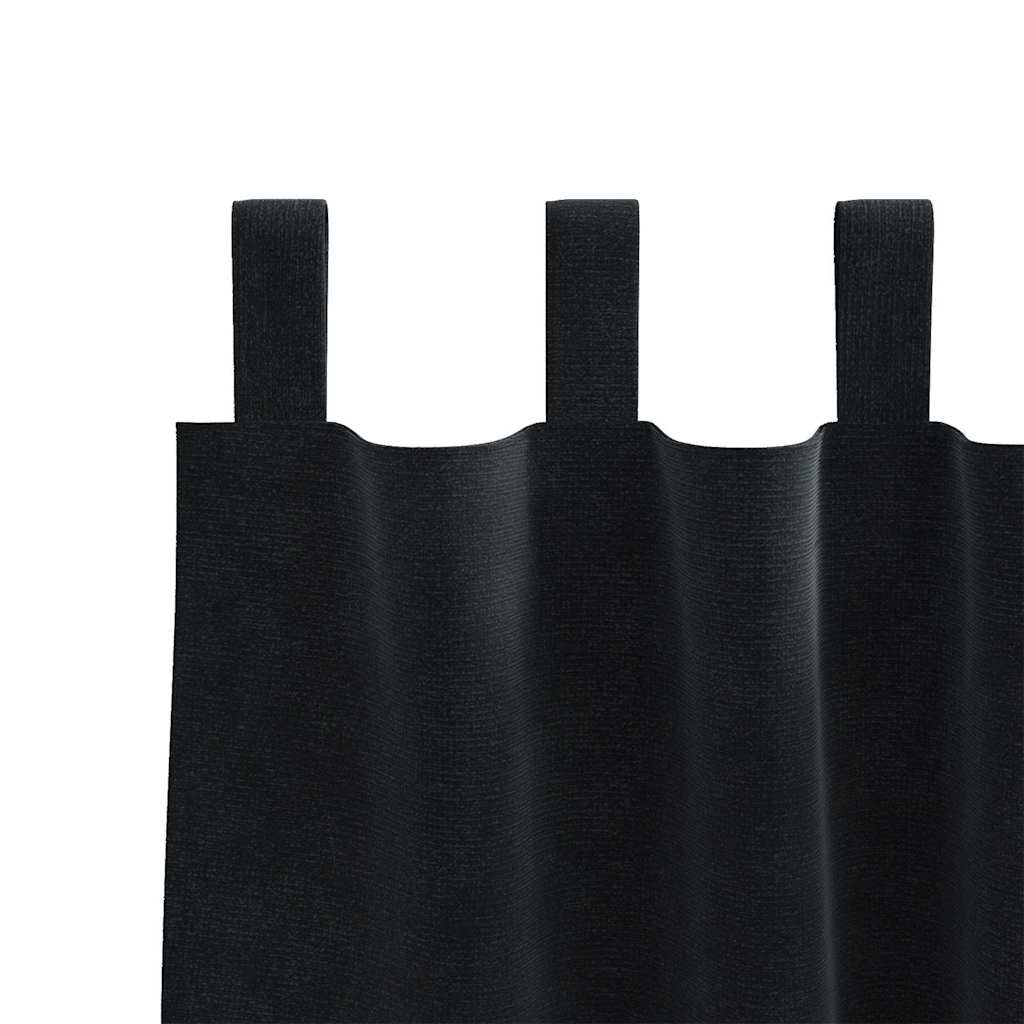 vidaXL Κουρτίνες συσκότισης 2 τμχ. Μαύρο 140 x 140 cm Βελούδο