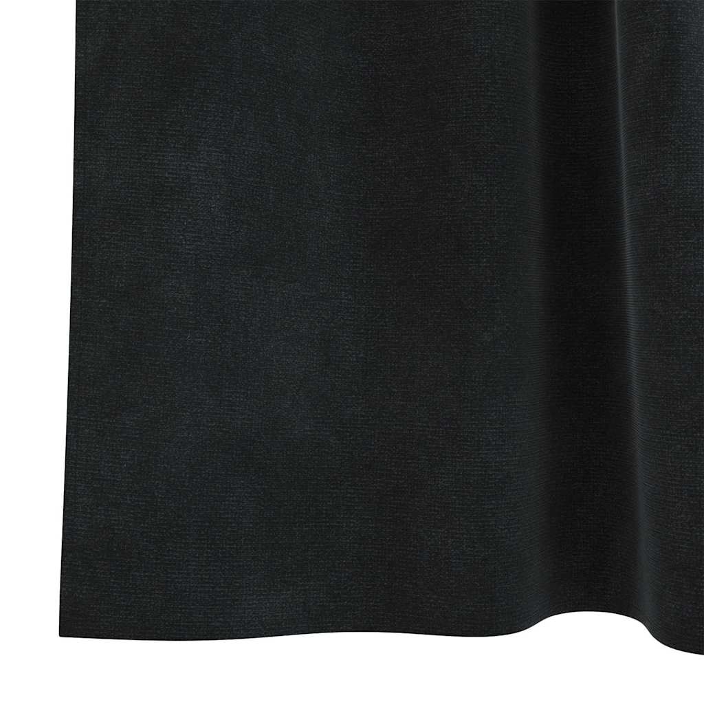 vidaXL Κουρτίνες συσκότισης 2 τμχ. Μαύρο 140 x 140 cm Βελούδο