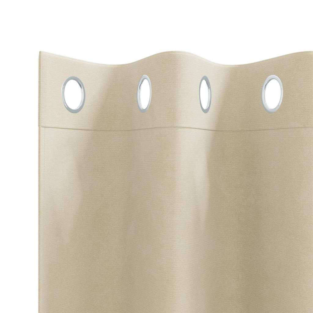 vidaXL Κουρτίνες συσκότισης 2 τμχ. Κρεμ 140 x 225 cm Βελούδο