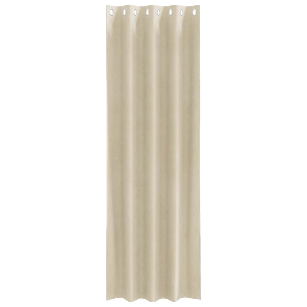 vidaXL Κουρτίνες συσκότισης 2 τμχ. Κρεμ 140 x 225 cm Βελούδο