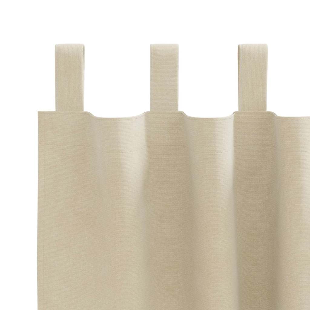 vidaXL Κουρτίνες συσκότισης 2 τμχ. Κρεμ 140 x 225 cm Βελούδο
