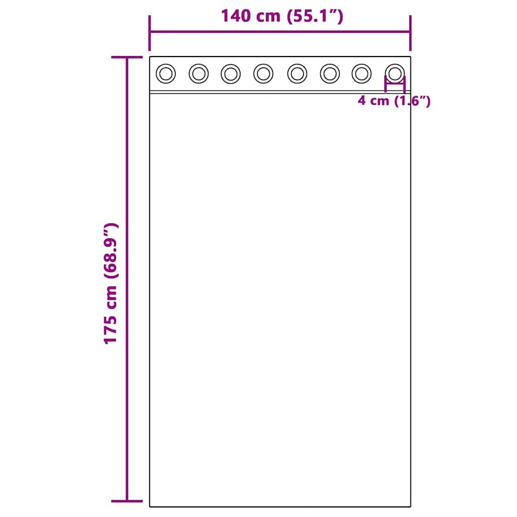 vidaXL Κουρτίνες συσκότισης 2 τμχ. Σκούρο ροζ 140 x 175 cm Βελούδο