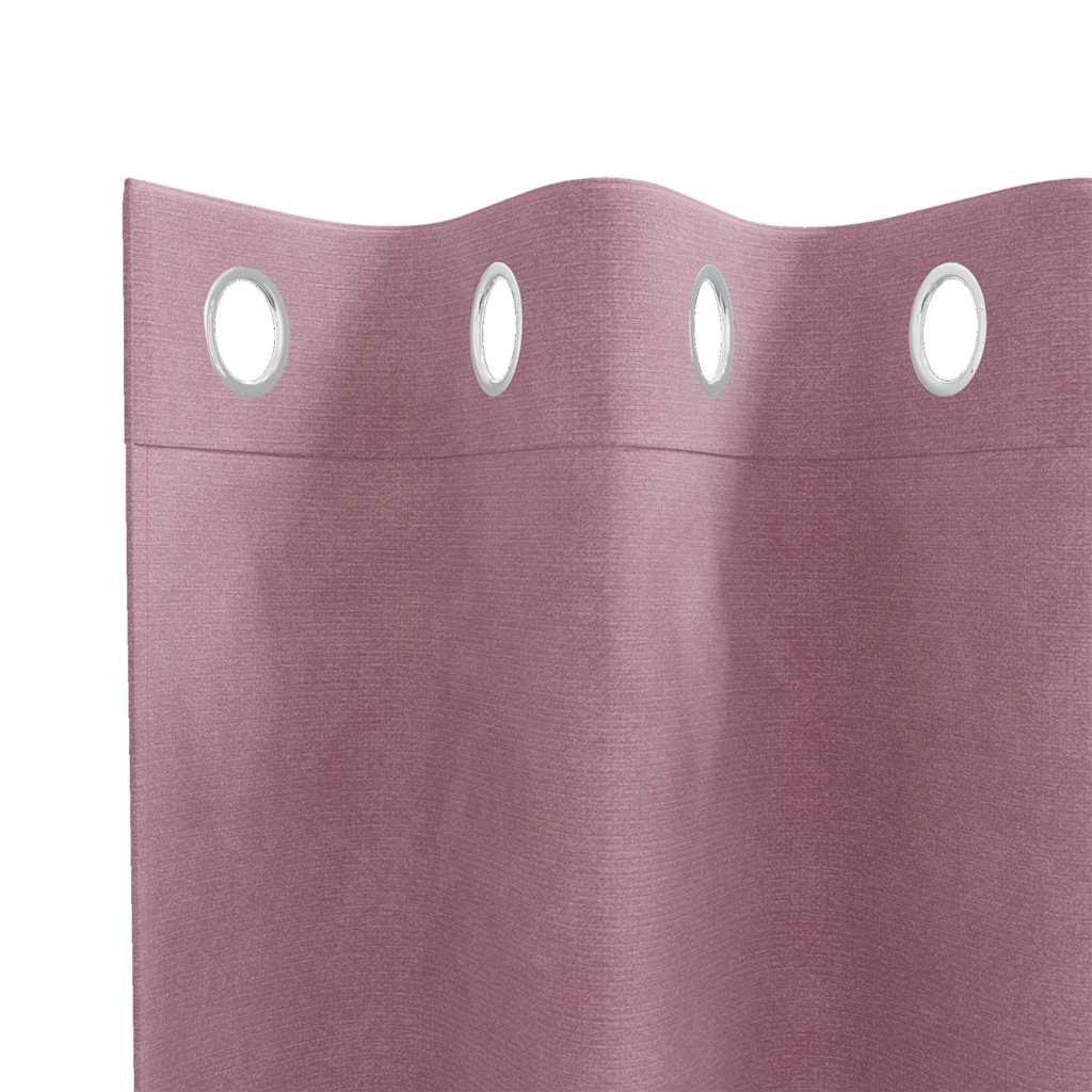 vidaXL Κουρτίνες συσκότισης 2 τμχ. Σκούρο ροζ 140 x 245 cm Βελούδο