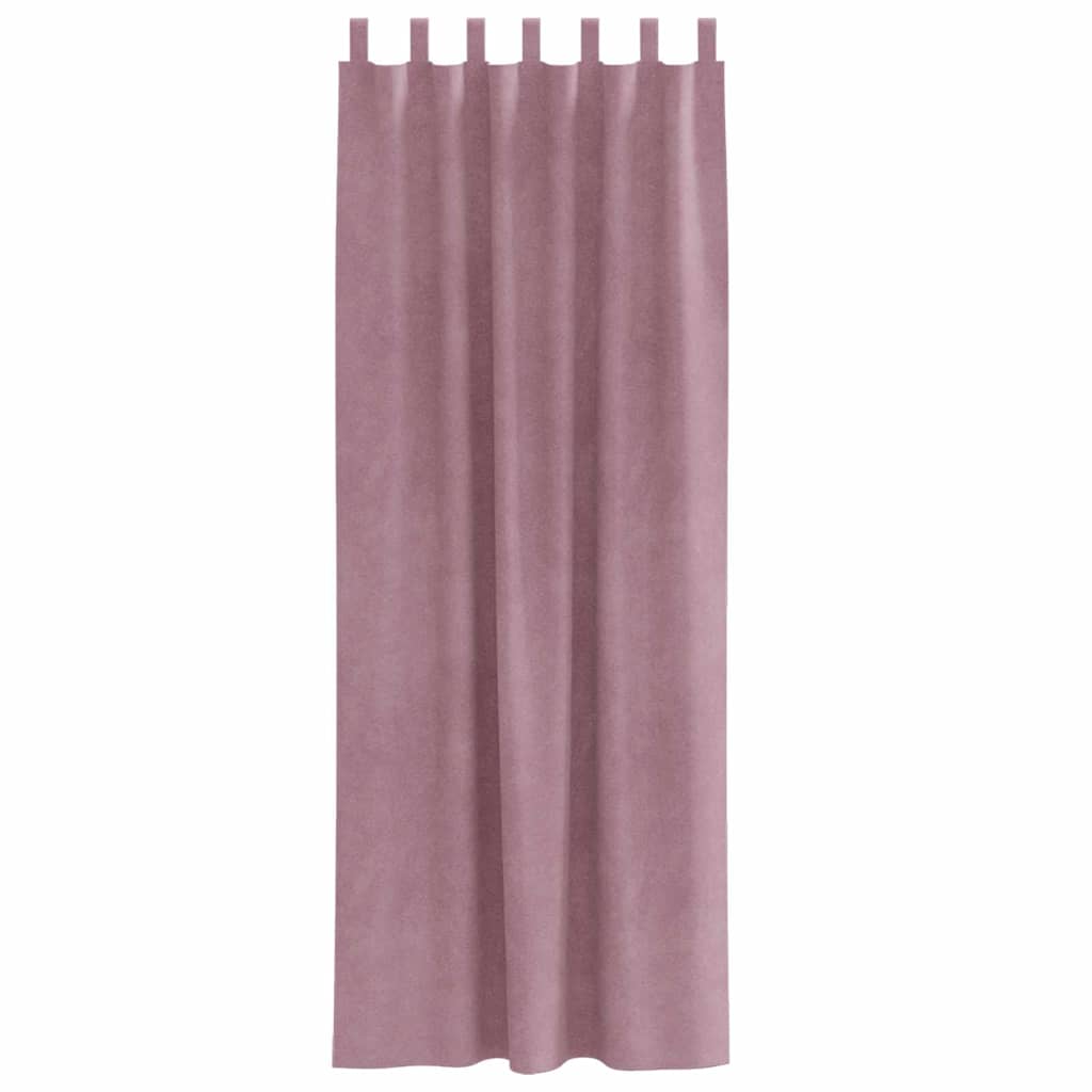 vidaXL Κουρτίνες συσκότισης 2 τμχ. Σκούρο ροζ 140 x 225 cm Βελούδο