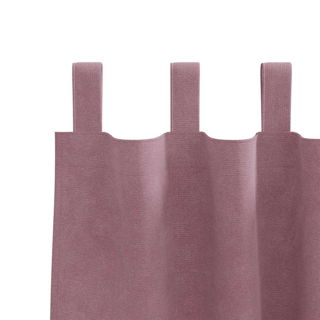 vidaXL Κουρτίνες συσκότισης 2 τμχ. Σκούρο ροζ 140 x 260 cm Βελούδο