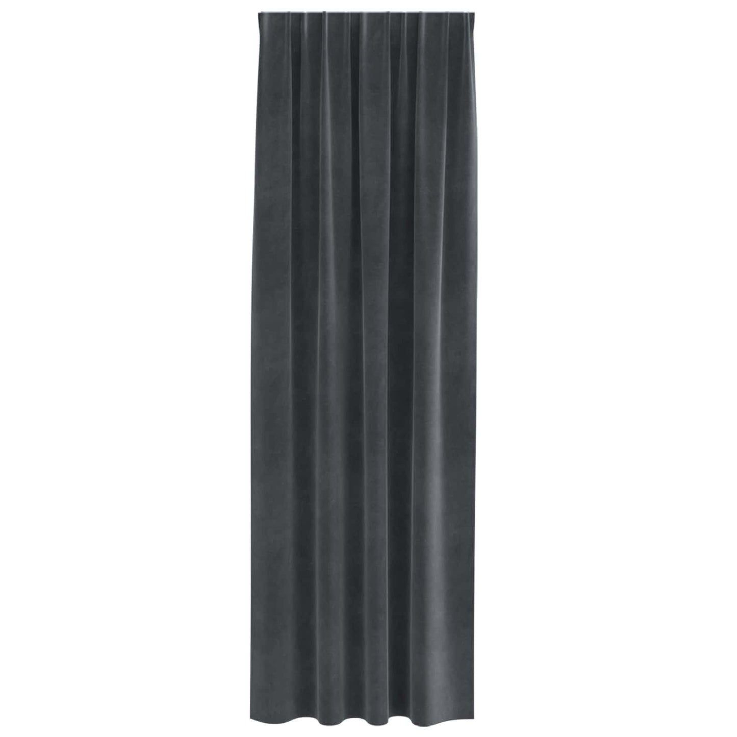 Curtains Blackout vidaXL με ταινία 2 τεμάχια Ανοιχτό Γκρι Βελούδο