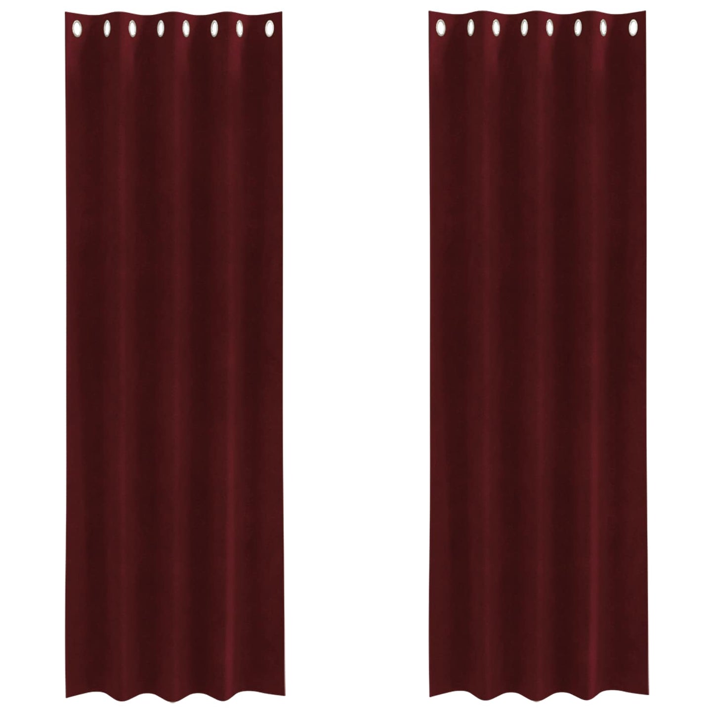 vidaXL Κουρτίνες συσκότισης 2 τμχ. Κόκκινο 140 x 245 cm Βελούδο