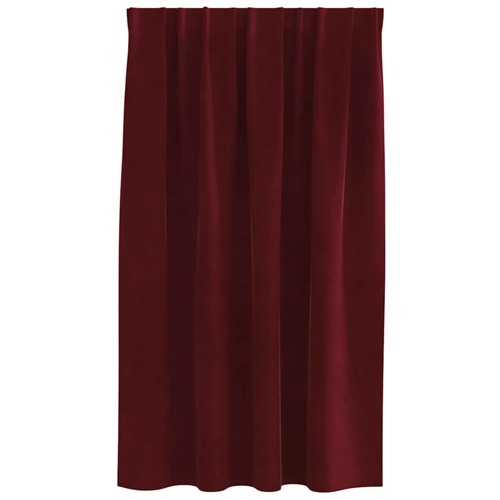 vidaXL Κουρτίνες συσκότισης 2 τμχ. Κόκκινο 140 x 140 cm Βελούδο