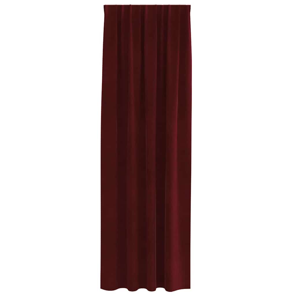 vidaXL Κουρτίνες συσκότισης 2 τμχ. Κόκκινο 140 x 260 cm Βελούδο