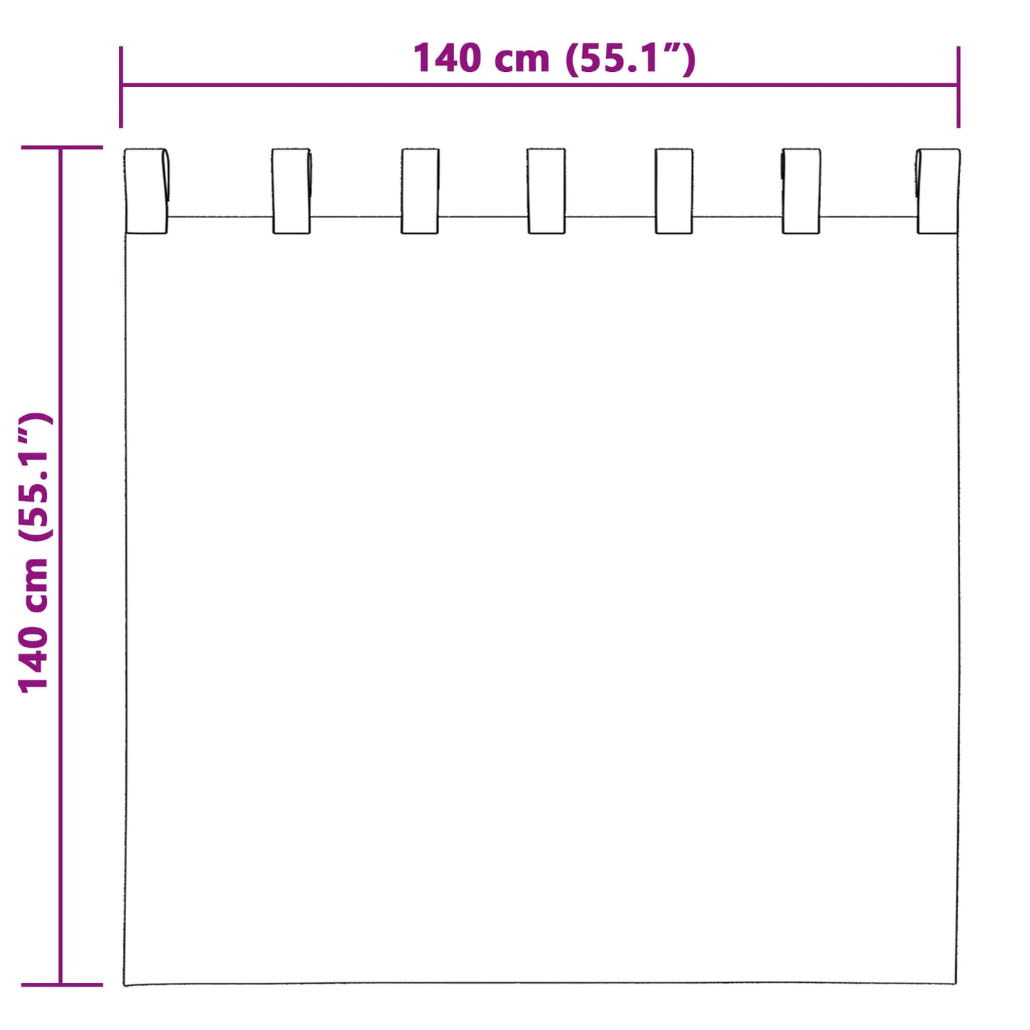 vidaXL Κουρτίνες συσκότισης 2 τμχ. Κόκκινο 140 x 140 cm Βελούδο
