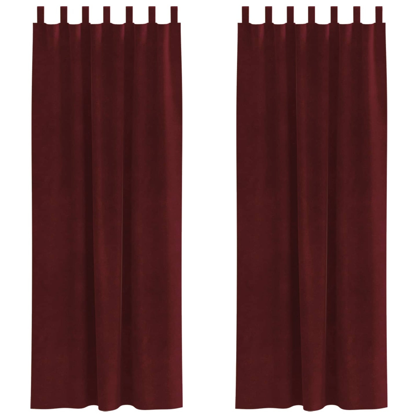 vidaXL Κουρτίνες συσκότισης 2 τμχ. Κόκκινο 140 x 225 cm Βελούδο