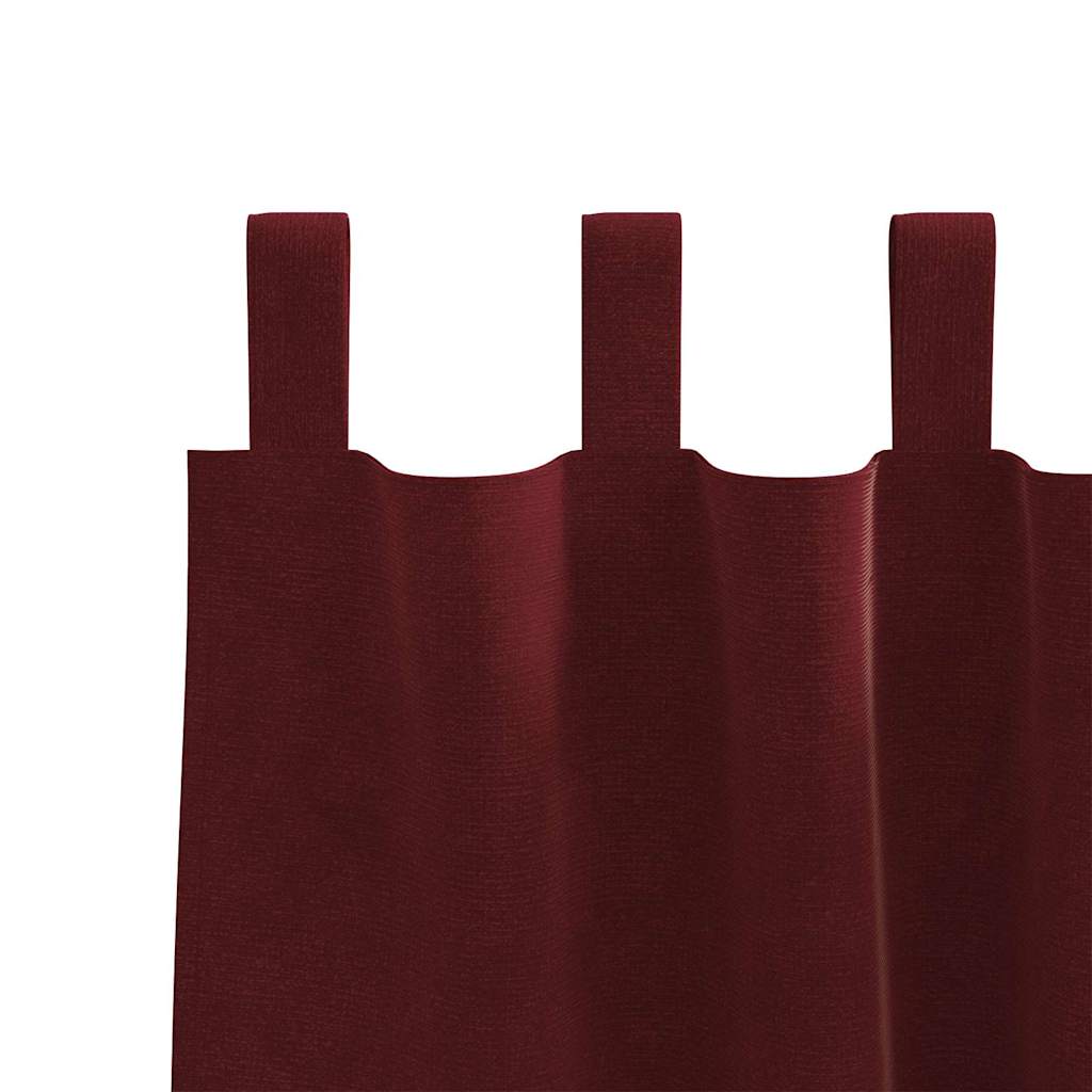 vidaXL Κουρτίνες συσκότισης 2 τμχ. Κόκκινο 140 x 260 cm Βελούδο
