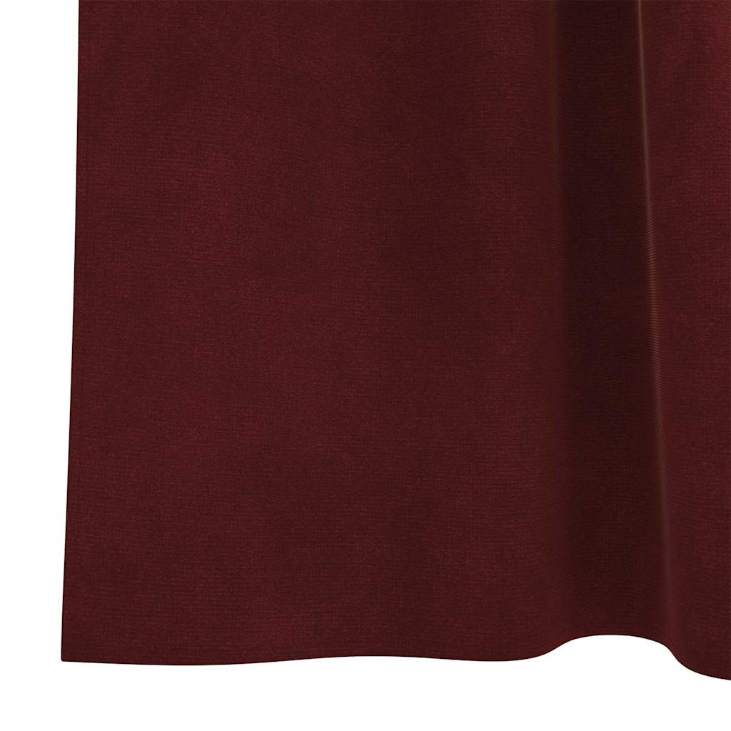 vidaXL Κουρτίνες συσκότισης 2 τμχ. Κόκκινο 140 x 260 cm Βελούδο