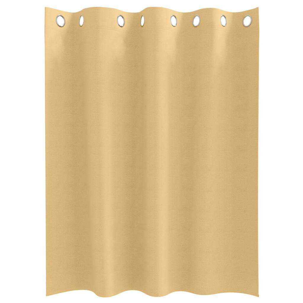 vidaXL Κουρτίνες με κουρτίνες 2 pcs Μπεζ 140 x 140 cm Πολυεστέρας