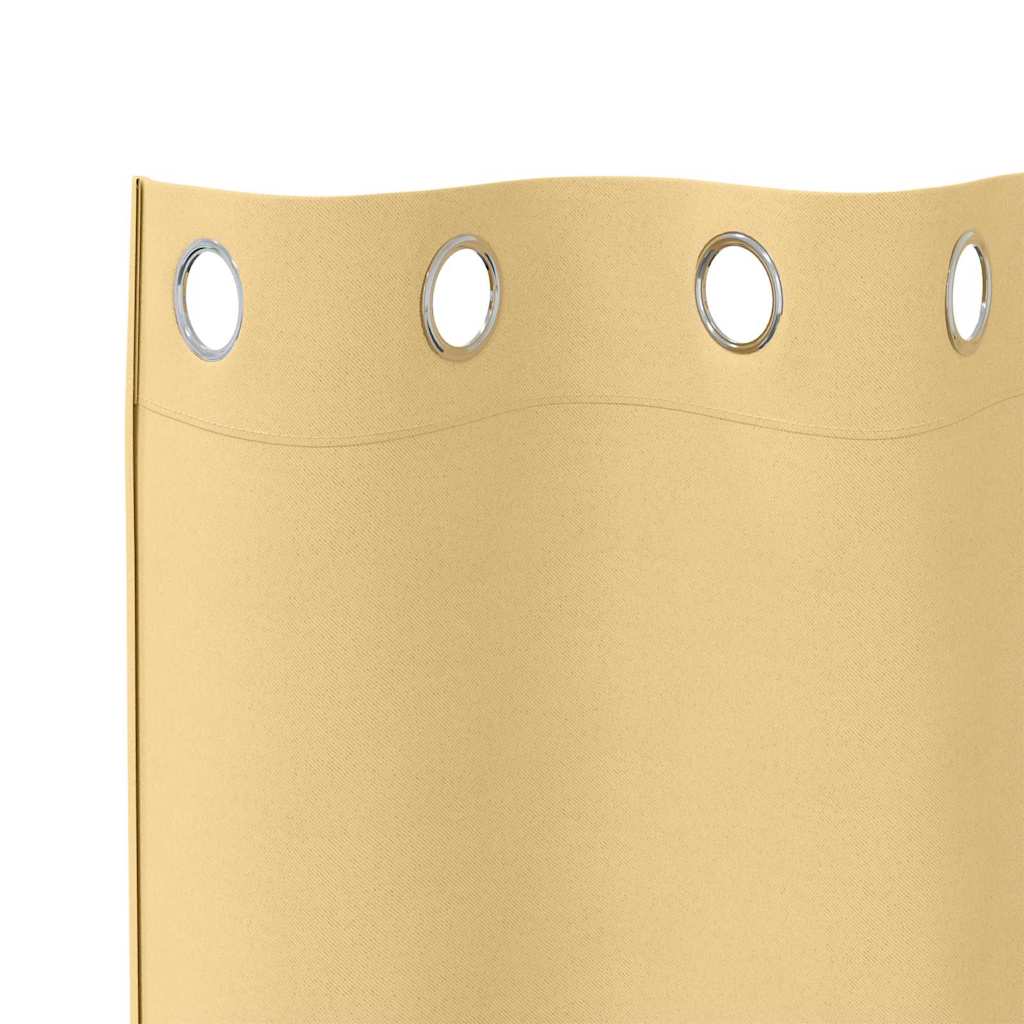 vidaXL Κουρτίνες με κουρτίνες 2 pcs Μπεζ 175 x 140 εκ. Πολυεστέρας