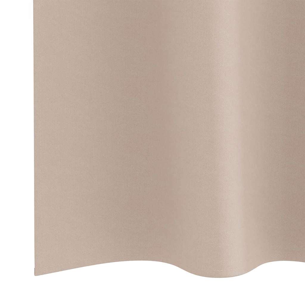 vidaXL Κουρτίνες με κουρτίνες 2 pcs Taupe 140 x 140 cm Πολυεστέρας