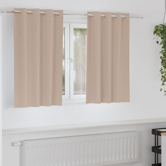 vidaXL Κουρτίνες με κουρτίνες 2 pcs Taupe 140 x 140 cm Πολυεστέρας