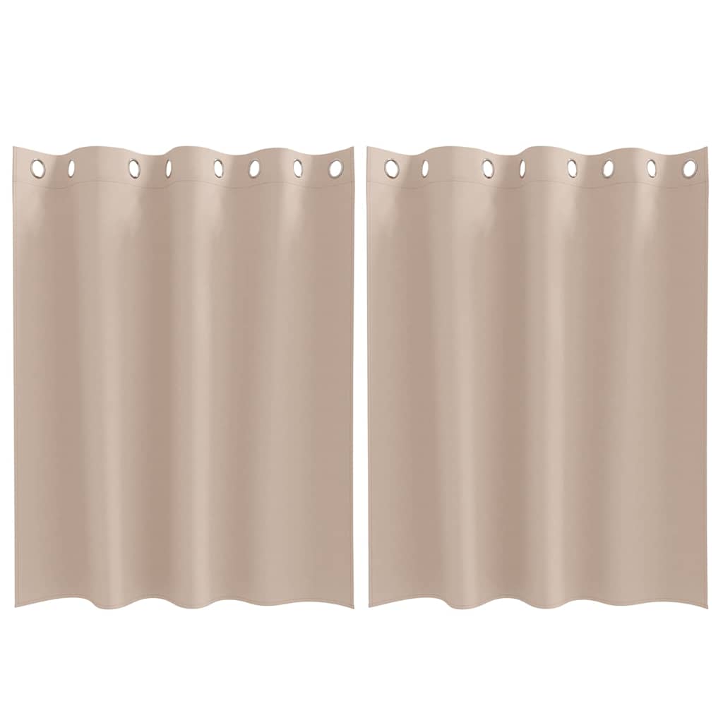 vidaXL Κουρτίνες με κουρτίνες 2 pcs Taupe 140 x 140 cm Πολυεστέρας