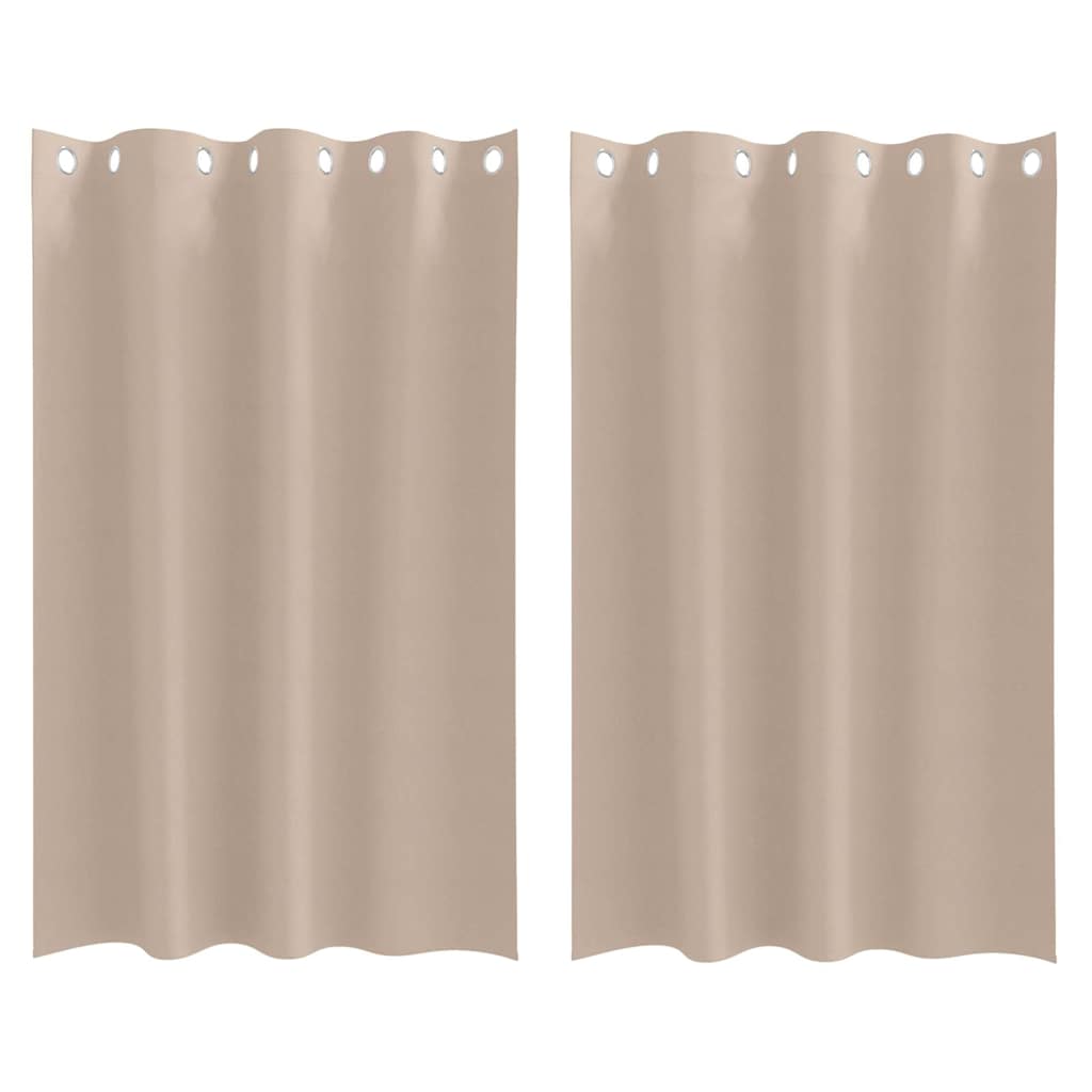 vidaXL Κουρτίνες με κουρτίνες 2 pcs Taupe 175 x 140 εκ. Πολυεστέρας