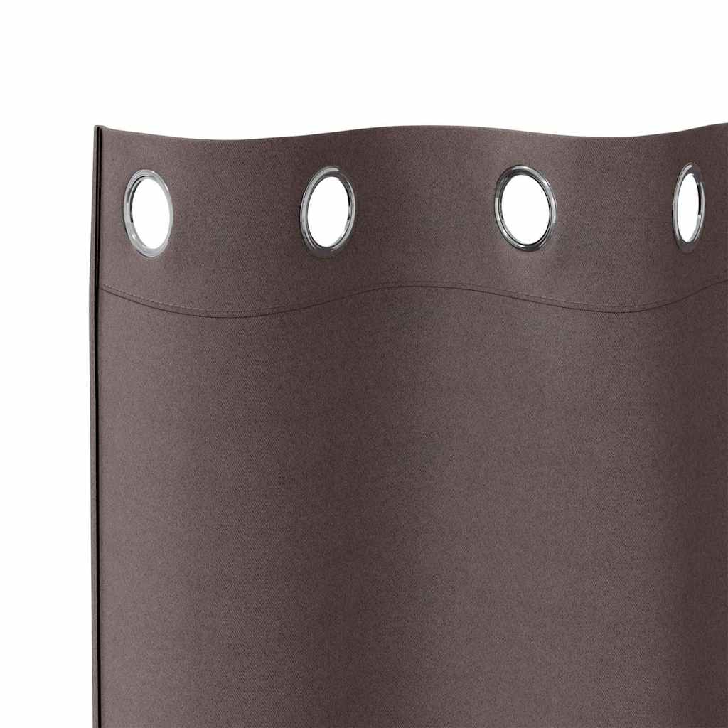 vidaXL Κουρτίνες 2 pcs Σκούρο καφέ Σκούρο καφέ 245 x 140 εκ.