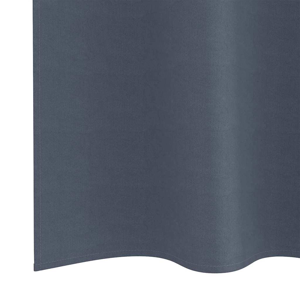 vidaXL Κουρτίνες με κουρτίνες 2 pcs Ανθρακί 175 x 140 εκ. Πολυεστέρας