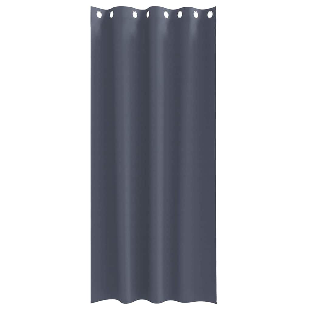 vidaXL Κουρτίνες με κουρτίνες 2 pcs Ανθρακί 225 x 140 εκ. Πολυεστέρας