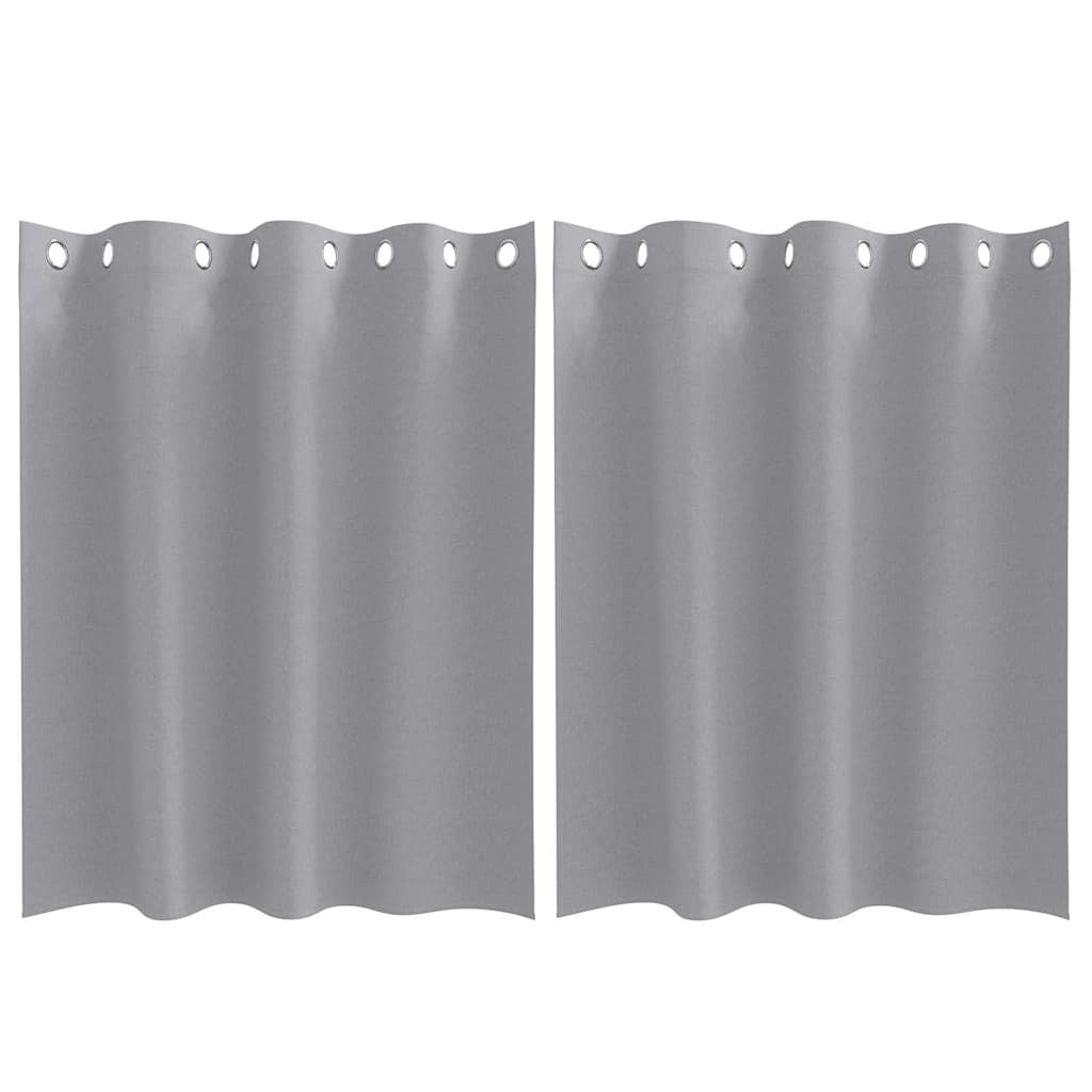 vidaXL Κουρτίνες 2 pcs Ανοιχτό γκρι 140 x 140 cm Πολυεστέρας