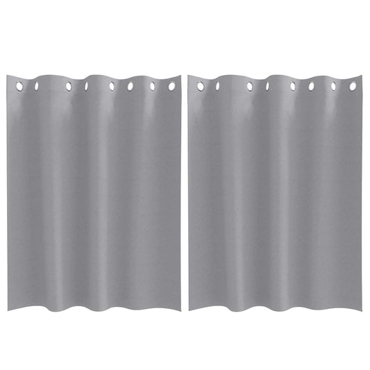 vidaXL Κουρτίνες 2 pcs Ανοιχτό γκρι 140 x 140 cm Πολυεστέρας