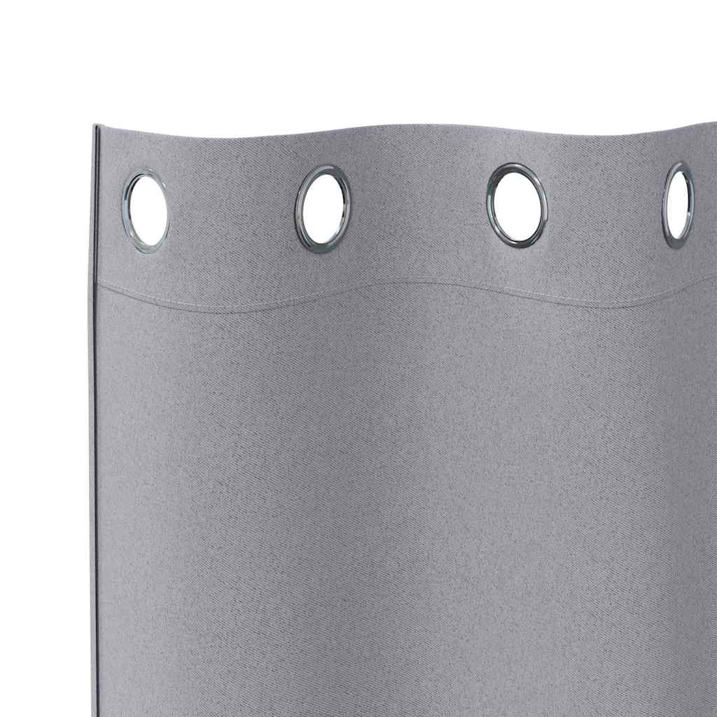 vidaXL Κουρτίνες 2 pcs Ανοιχτό γκρι 175 x 140 εκ. Πολυεστέρας