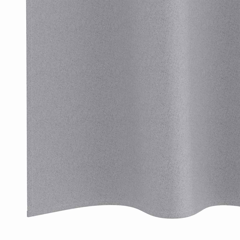vidaXL Κουρτίνες 2 pcs Ανοιχτό γκρι 175 x 140 εκ. Πολυεστέρας