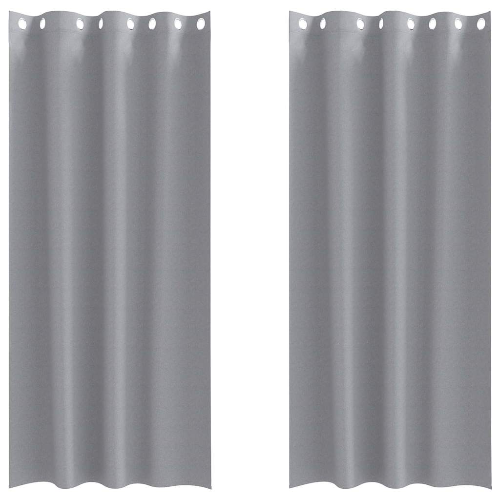vidaXL Κουρτίνες 2 pcs Ανοιχτό γκρι 260 x 140 εκ. Πολυεστέρας