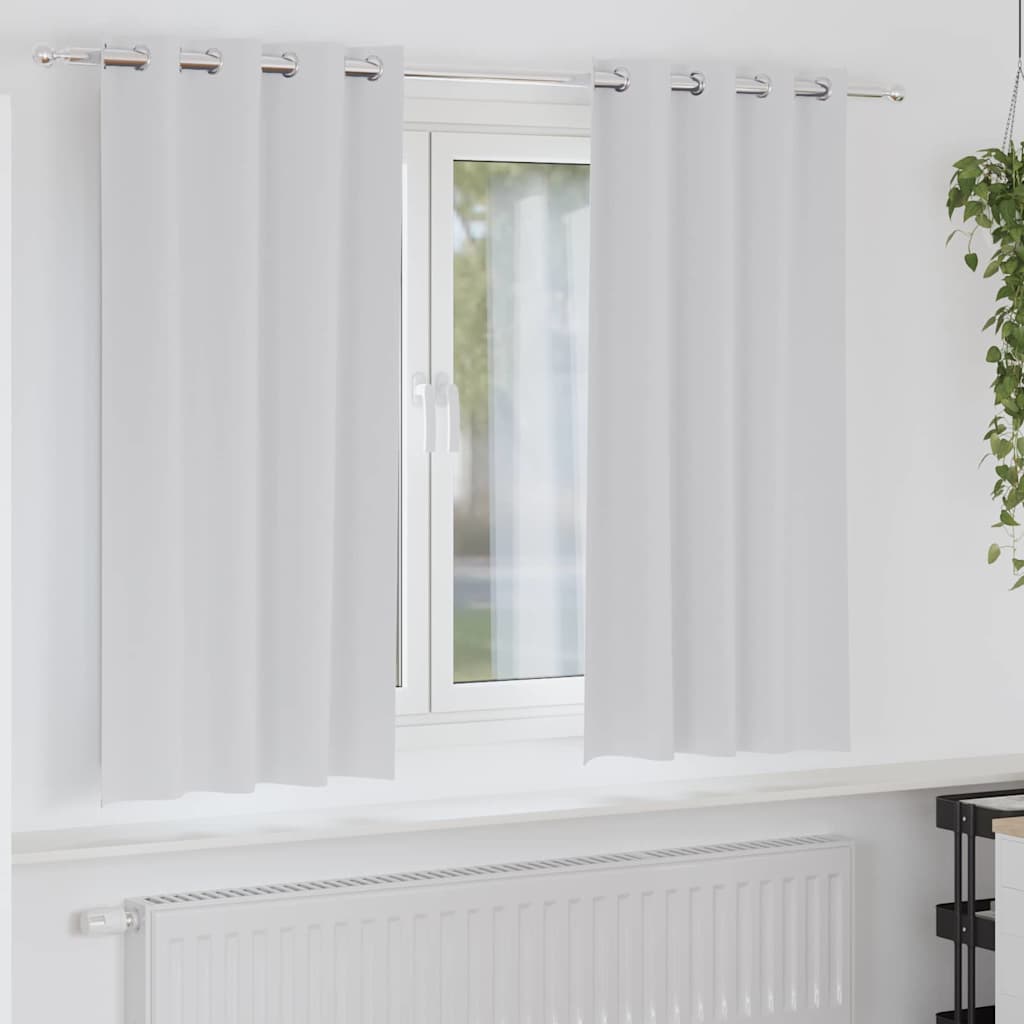 vidaXL Κουρτίνες 2 pcs Ανοιχτό Γκρι 175 x 140 εκ. Πολυεστέρας