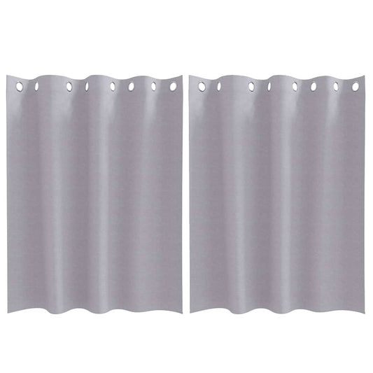 vidaXL Κουρτίνες 2 pcs Μεταλλικό Γκρι 140 x 140 cm Πολυεστέρας