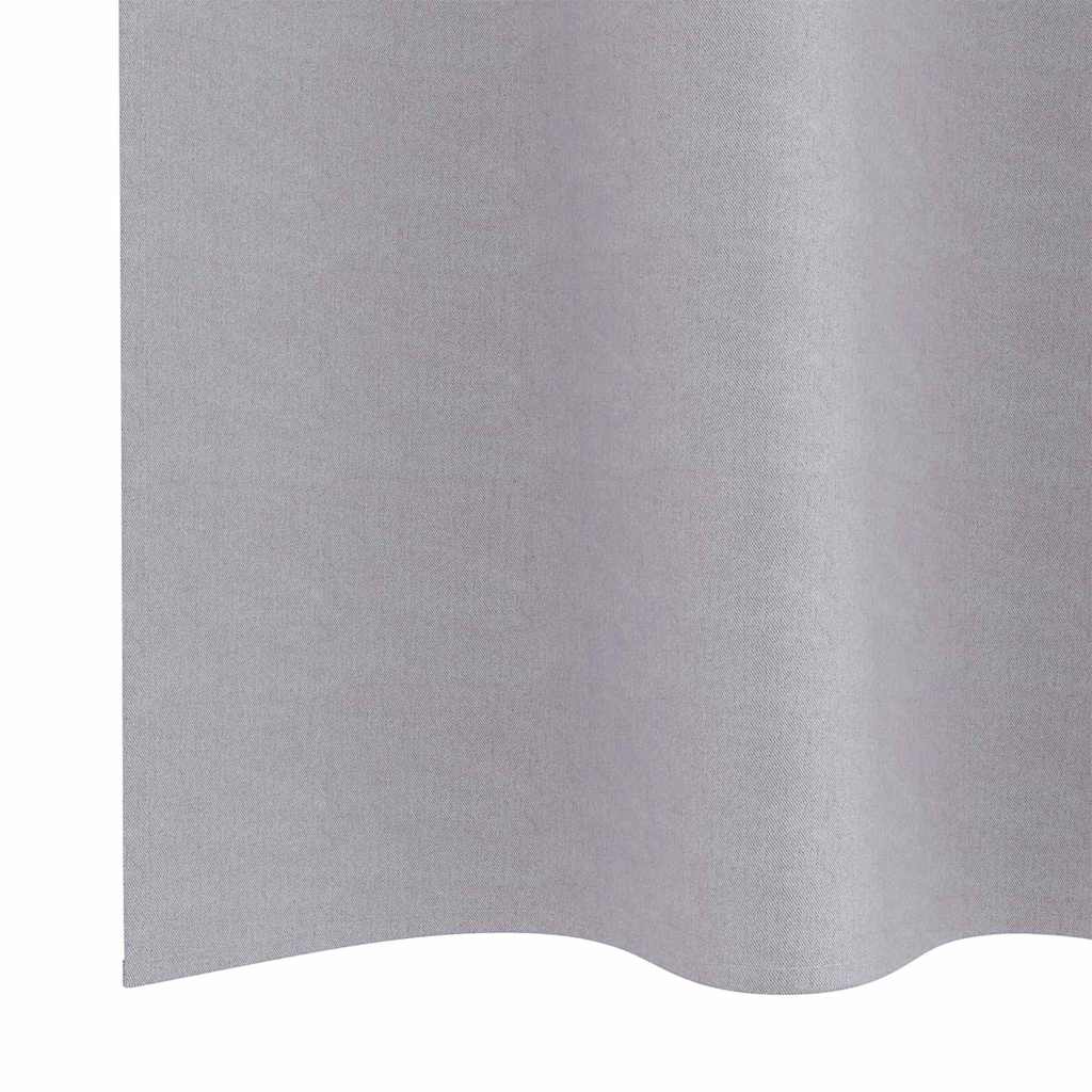 vidaXL Κουρτίνες 2 pcs Μεταλλικό Γκρι 175 x 140 εκ. Πολυεστέρας