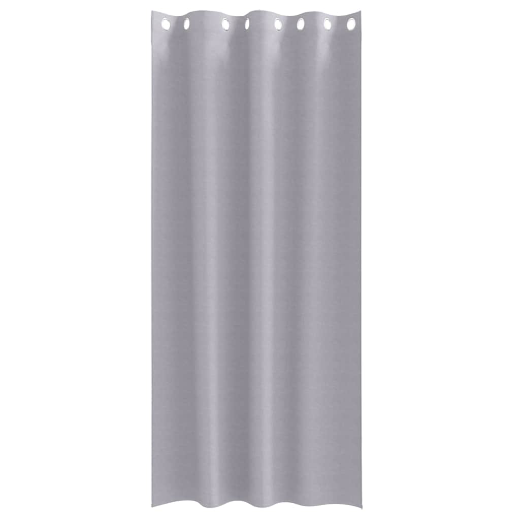 vidaXL Κουρτίνες 2 pcs Μεταλλικό Γκρι 260 x 140 εκ. Πολυεστέρας