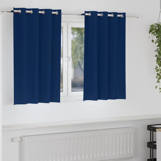 vidaXL Κουρτίνες 2 pcs Σκούρο Μπλε 140 x 140 cm Πολυεστέρας