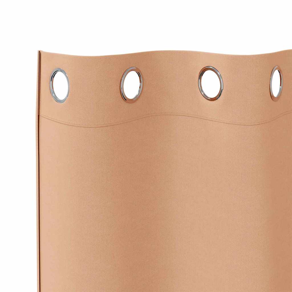 vidaXL Κουρτίνες 2 pcs Ανοιχτό καφέ 140 x 140 cm Πολυεστέρας
