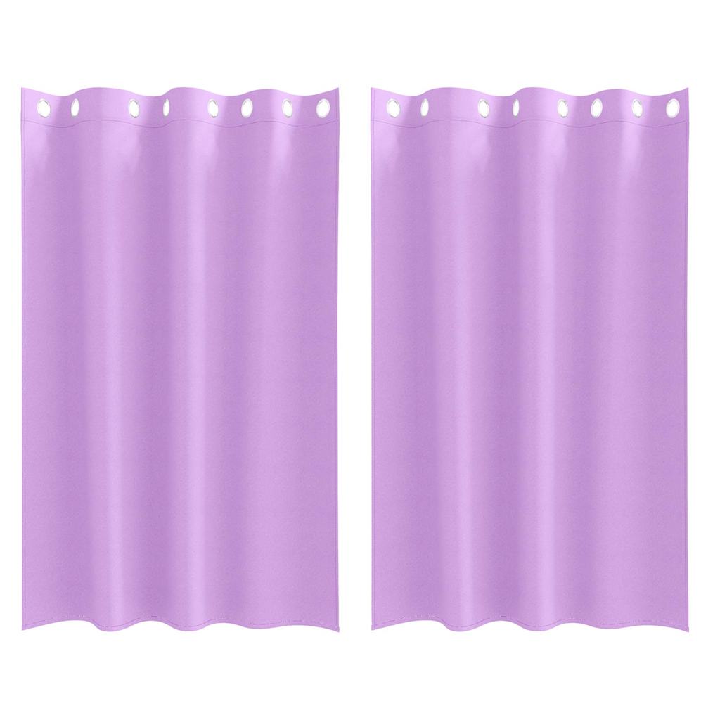 vidaXL Κουρτίνες με κουρτίνες 2 pcs Μοβ 175 x 140 εκ. Πολυεστέρας
