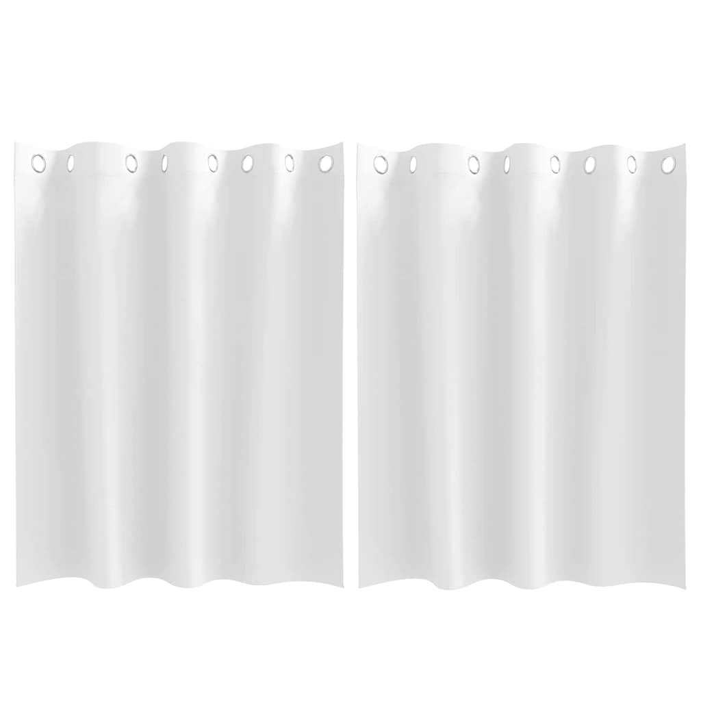 vidaXL Κουρτίνες 2 pcs Καθαρό Λευκό 140 x 140 cm Πολυεστέρας