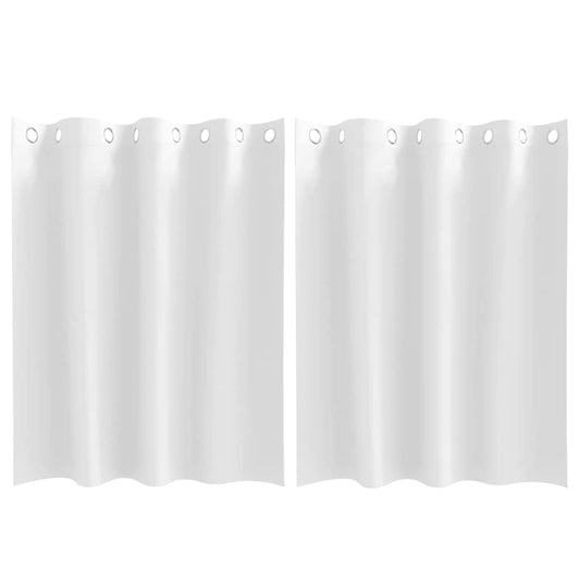 vidaXL Κουρτίνες 2 pcs Καθαρό Λευκό 140 x 140 cm Πολυεστέρας